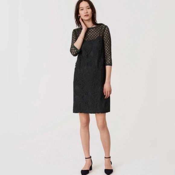 LOFT Dresses & Skirts - NEW Loft Green Floral Lace Shift Dress